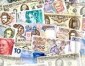 montage of various currencies